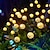 baratos Luzes e lanternas de caminho-2 unidades de luzes solares de cogumelo abelha vaga-lume 6led / 8leds 2 modos de iluminação balançando pelo vento decoração solar à prova d&#039;água luz externa pátio pátio passarela decorada branco