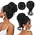 cheap Chignons-Messy Bun Hair Piece 2 Styles Classic Tousled Updo Elastic Hair Bun Scrunchies Fake Hair Bun Donut Ponytail Extensions Messy Hair Bun Accessories for Women - Platinum Blonde