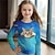 お買い得  トップス-女の子 3D 猫 Ｔシャツ シャツ 長袖 3Dプリント 春 秋 活発的 ファッション かわいいスタイル ポリエステル 子供 3〜12年 クルーネック アウトドア カジュアル 日常 レギュラー