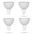 Недорогие Светодиодные споты-Светодиодная лампа mr16/gu5.3 5 Вт, 3000 К, теплый белый/6000 К, белый, переменный ток, 12 В постоянного тока, низкое напряжение, 500 лм, точечные светильники mr16, встраиваемые светильники слежения