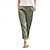 Χαμηλού Κόστους Γυναικεία Παντελόνια-Γυναικεία Παντελόνια Μείγμα Λινό / Βαμβάκι Πλαϊνές τσέπες Μέχρι τον αστράγαλο Πράσινο Χακί Ανοιξη καλοκαίρι