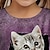 ieftine Tops-Fete 3D Pisica Tricou Tricouri Manșon scurt Tipărire 3D Vară Activ Modă Drăguţ Poliester Copii 3-12 ani Stil Nautic În aer liber Casual Zilnic Fit regulat