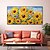 economico Quadri fiori/botanica-3d dipinto a mano girasole tela texture arte pittura fatta a mano astratta coltello girasole pittura domestica fatta a mano paesaggio pittura a olio vegetale per soggiorno arredamento camera da letto