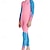 billiga Badkläder-flickfärgad clash baddräkt i ett stycke, stretchig långärmad surfdräkt, badkläder för barn för sommarstrandsemester