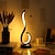 abordables Lámpara de mesa-Lámpara de mesa moderna con diseño de nota creativa, lámpara de ambiente con atenuación de 3 colores, USB, para dormitorio, mesita de noche y sala de estar