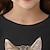 levne Topy-Dívčí 3D Kočka Ruffle Tričko Dlouhý rukáv 3D tisk Jaro Podzim Aktivní Módní Roztomilý Polyester Děti 3-12 let Tričkový Venkovní Ležérní Denní Běžný