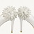 levne Svatební střevíce-Dámské Podpatky Svatební obuv Párty Svatební boty Saténové květiny Platforma Vysoký úzký S otevřeným palcem Elegantní Satén Povaleč Bílá
