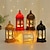ieftine Lumini decorative-marocan minimalist stil european retro lampă de vânt castel suport de lumânare obiecte de decorare pastorală cușcă de păsări suport de lumânare ornamente 1buc