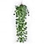 זול צמחים מלאכותיים-2 יחידות מדומה צמח קש ירוק עלה צמח chlorophytum comosum קישוט קיר תליית תפוח ירוק