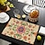 baratos Placemats &amp; Coasters &amp; Trivets-1pc padrão étnico placemat mesa esteira 12x1 8 polegada esteiras de mesa para festa cozinha jantar decoração