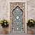 abordables Couvertures de porte-ramadan kareem mosquée couvre-portes décoration murale porte tapisserie porte rideau décoration toile de fond porte bannière amovible pour porte d&#039;entrée intérieur extérieur maison chambre décoration