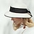 cheap Party Hats-Hats Fiber Bucket Hat Straw Hat Sun Hat Wedding Casual Elegant Wedding With Bowknot Splicing Headpiece Headwear