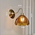 voordelige LED-wandlampen-bronzen wandkandelaar met matglazen kap, moderne Scandinavische messing wandkandelaar, vintage rustieke kunstwandkandelaars, bedrade koperen muurbevestigingslamp