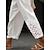 cheap Women&#039;s Pants-Women&#039;s Pants Trousers Linen Cotton Blend Lace Side Pockets Ankle-Length White Spring, Fall, Winter, Summer