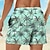 abordables Pantalones de Surf-Palm Tree Tropical Resort para hombre, pantalones cortos con estampado 3D, pantalones cortos de natación, bañador, bolsillo con cordón con forro de malla, comodidad, transpirable, corto, estilo