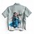billige Toppe-Pige 3D Prinsesse Skjorter Kortærmet 3D-udskrivning Sommer Aktiv Mode Sød Stil Polyester Børn 3-12 år Knaphul udendørs Afslappet Daglig Regulær