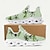 cheap Graphic Print Shoes-Men&#039;s Sneakers Casual Shoes Print Shoes Plus Size Flyknit Shoes Running Walking Sporty Casual Beach Outdoor Daily Cloth Breathable Comfortable Slip Resistant Lace-up White Blue Green