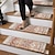 abordables alfombras para peldaños de escaleras-Alfombrillas de Baño Rojo Geométrico Alfombra absorbente de baño Plásticos
