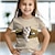 halpa Yläosat-Tyttöjen 3D Kissa T-paita Paidat Pinkki Lyhythihainen 3D-tulostus Kesä Aktiivinen Muoti söpö tyyli Polyesteri Lapset 3-12 vuotta Tiukka pyöreä kaula-aukko ulko- Kausaliteetti Päivittäin Normaali