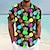 olcso Férfi hawaii ing-ananász trópusi férfi üdülőhely hawaii 3D nyomott ing gomb fel rövid ujjú nyári strand ing vakáció napi viselet s 3xl