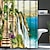 abordables Rideaux de Douche-rideau de douche avec crochets pour salle de bain rideau de douche en bois peint coloré planche rustique ferme en bois porte de grange vintage ensemble de décoration de salle de bain polyester