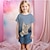 voordelige Pyjama-Voor meisjes 3D Kat Pyjama  Nachtjapon Korte mouw 3D-afdrukken Zomer Actief Modieus leuke Style Polyester Kinderen 3-12 jaar Strakke ronde hals Huis Causaal Voor Binnen Normale pasvorm
