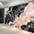abordables Fond d&#039;écran abstrait et en marbre-Papier peint cool abstrait rose noir 3D papier peint mural en rouleau de marbre autocollant à décoller et à coller amovible en PVC/vinyle matériau auto-adhésif/adhésif requis décoration murale pour