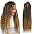 Χαμηλού Κόστους Μαλλιά κροσέ-24 ιντσών 18 σκέλη συνθετικές προεκτάσεις dreadlock με διπλό άκρο 3 σε 1 μικτές σγουρές άκρες hippie style boho wavy de dreads πλεξούδα σε επεκτάσεις dreadlock