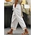 cheap Women&#039;s Pants-Women&#039;s Pants Trousers Linen Cotton Blend Plain White Casual Daily Ankle-Length Outdoor Going out Spring, Fall, Winter, Summer