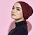cheap Arabian Muslim-Set with 2 PCS Muslim Underscarf Women Veil Hijab Bonnet Solid Color Scarf Turbans Head scarves For Female Hijab Cap Islamic Hat Turbante Mujer Ramadan Arabian Muslim Islamic