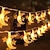 baratos Mangueiras de LED-Led estrela lua luzes da corda alimentado por bateria 3m 20leds 1.5m 10leds estrela lua luzes de fadas eid mubarak festa em casa decoração do jardim