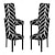 voordelige Hoes voor eetkamerstoel-stretch spandex eetkamerstoelhoes 4-delige set, geometrisch bedrukte stretch stoelbeschermer hoes stoelhoes met elastische band voor eetkamer, bruiloft, ceremonie, banket, woondecoratie