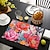 abordables Napperons et sous-verres et dessous de plat-Napperon floral 1 pièce, tapis de table 12x18 pouces, pour fête, cuisine, décoration de salle à manger