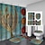 abordables Decoración del hogar-Juego de baño de 4 piezas en azul y blanco que incluye una cortina de ducha y 3 alfombrillas traseras de goma antideslizantes, accesorios de baño &amp; decoración