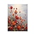 preiswerte Landschaftsgemälde-Rot-gelbe Mohnblumen-Leinwand-Kunst, handgemalte Mohnblumen-Feldbilder, wunderschöne Blumenfeld-Kunstwerke, Heimdekoration, gespannter Rahmen, fertig zum Aufhängen