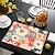 billige Placemats &amp; Coasters &amp; Trivets-1 stk landlig amerikansk floral dekkematte bordmatte 12x18 tommers bordmatte for festkjøkken spisedekorasjon