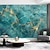billige Abstract &amp; marmor tapet-seje tapeter abstrakt blå guld 3d tapet vægmaleri marmor rulle skræl og pind aftageligt pvc/vinyl materiale selvklæbende/klæbende påkrævet vægindretning til stue køkken badeværelse