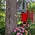 お買い得  裏庭での野鳥観察と野生生物-ハチドリフィーダー - 屋外吊り下げ用の鳥のフィーダー、5つの給餌ポート、大容量の庭の裏庭の装飾