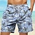 abordables Pantalones de Surf-Palm Tree Tropical Resort para hombre, pantalones cortos con estampado 3D, pantalones cortos de natación, bañador, bolsillo con cordón con forro de malla, comodidad, transpirable, corto, estilo