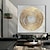 billiga Abstrakta målningar-abstrakt guld cirkel oljemålning på duk handmålad guld cirkel målning original abstrakt guld blad textur oljemålning för modernt vardagsrum vägg konst ingen ram