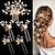 baratos Acessórios de penteados-5 pçs folha dourada hairpin flor pérola nupcial garfo de cabelo headwear vintage casamento feminino elegante decoração acessórios para o cabelo
