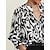 abordables camisas, tops y blusas-blusa satinada con grafiti geométrico
