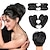 cheap Chignons-Messy Bun Hairpiece Tousled Updo Clip in Hair Bun with Side Comb Natural Adjustable Versatile Synthetic Hair Scrunchies for Women Girls