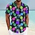 Χαμηλού Κόστους Ανδρικό πουκάμισο Χαβάης-ανανάς τροπικό ανδρικό θέρετρο Χαβάης τρισδιάστατο εμπριμέ πουκάμισο με κουμπάκι επάνω κοντομάνικο καλοκαιρινό πουκάμισο παραλίας διακοπές καθημερινή ένδυση s έως 3xl