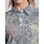 billige Designerkolleksjon-Dame POLO T-skjorte Blå Kortermet Topper Paisly Dame golfantrekk Klær Antrekk Bruk klær
