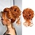 billige Chignons (nakkeknude)-rodet knold hår stykke pjusket opsat hår knolde forlængelse elastisk hårbånd hårstykker krøllet hår knolde scrunchie til kvinder