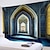 Χαμηλού Κόστους ταπετσαρία τοπίου-eid Mubarak Ramadan κρεμαστή ταπετσαρία μέσα στο τζαμί τέχνη τοίχου μεγάλη ταπετσαρία τοιχογραφία διακόσμηση φωτογραφία σκηνικό κουβέρτα κουρτίνα σπίτι υπνοδωμάτιο διακόσμηση σαλονιού