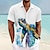 billige Hawaii-skjorte til mænd-havskildpadde marine liv mænds resort hawaiiansk 3d-printet skjorte med knap op kortærmet sommer strandskjorte ferie dagligt slid s til 3xl