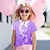 voordelige Tops-Voor meisjes 3D Grafisch T-shirt Overhemden Roze Korte mouw 3D-afdrukken Zomer Actief Modieus leuke Style Polyester Kinderen 3-12 jaar Strakke ronde hals Buiten Casual Dagelijks Normale pasvorm