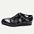 cheap Men&#039;s Sandals-Men&#039;s Sandals Leather Shoes Fishermen sandals Leather Italian Full-Grain Cowhide Breathable Comfortable Slip Resistant Lace-up Black